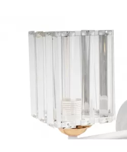 Aplica Mirabela, 1*E27, Metal si Cristal, Alb