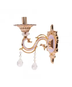 Aplica Nicholas, 1*E14, Lila cu Auriu, Metal si Cristal