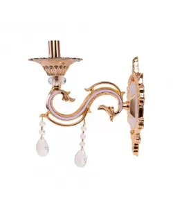 Aplica Nicholas, 1*E14, Lila cu Auriu, Metal si Cristal