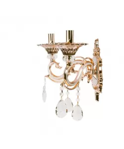 Aplica Nicholas, 2*E14, Lila cu Auriu, Metal si Cristal Aplica Nicholas, 2*E14, Lila cu Auriu, Metal si Cristal