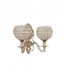 Aplica Oana, 2*E27, Auriu, Metal si Cristal