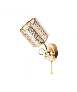 Aplica Rumias, 1*E27, Metal si Cristal, Auriu