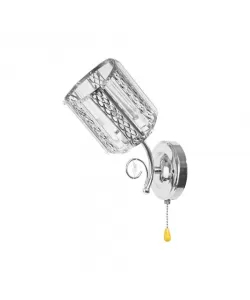 Aplica Rumias, 1*E27, Metal si Cristal, Crom