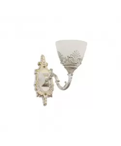 Aplica Rustic, 1*E27, Alb, Metal si Sticla Aplica Rustic, 1*E27, Alb, Metal si Sticla