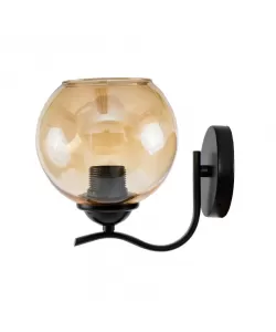 Aplica Sesil, 1*E27, Sticla, Negru