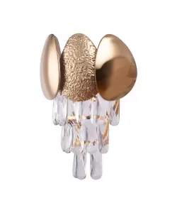 Aplica Sorana, 2*E14, Auriu, Metal si Cristal