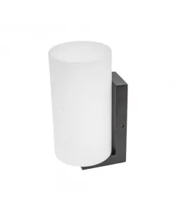 Aplica Teluris, 1*E27, Alb cu Maro, Lemn si Sticla, IP.20