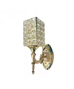 Aplica Yakira 1*E27, Metal si Cristal, Auriu