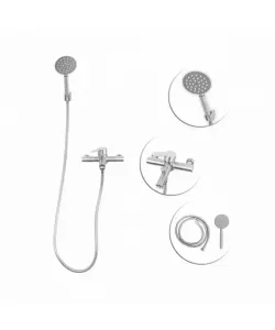 Baterie Baie cu Para de Dus, Inox SUS304, Satinat, LY010