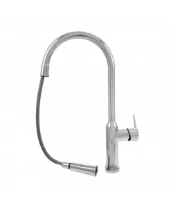 Baterie Bucatarie cu Dus Extractibil Alama Sanitara Argintiu CF/1035/C1 Baterie Bucatarie cu Dus Extractibil Alama Sanitara Argintiu CF/1035/C1