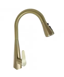 Baterie Bucatarie cu Dus Extractibil Inox Auriu ZY1011 Baterie Bucatarie cu Dus Extractibil Inox Auriu ZY1011