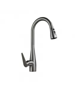 Baterie Bucatarie cu Dus Extractibil Inox Gri ZY1010 Baterie Bucatarie cu Dus Extractibil Inox Gri ZY1010