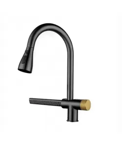 Baterie Bucatarie cu Dus Extractibil Inox Negru Cu Functie Cascada YB1500H Baterie Bucatarie cu Dus Extractibil Inox Negru Cu Functie Cascada YB1500H