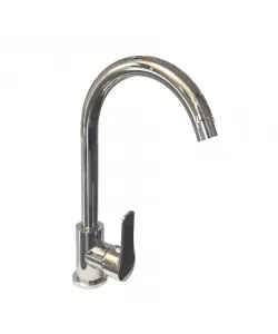 Baterie Bucatarie Inox, Crom, Pipa Rotativa, Inalta WH207