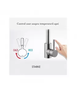 Baterie Bucatarie Korman Technik, Inox SUS304, Satinat, CF001