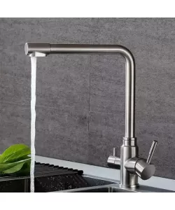 Baterie Bucatarie cu 3 Cai Inox Argintiu CF016