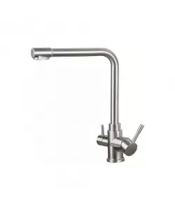 Baterie Bucatarie cu 3 Cai Inox Argintiu CF016