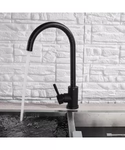 Baterie de Bucatarie, Inox SUS304, Negru, HS001