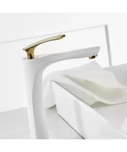 Baterie Lavoar, Alama Sanitara, Alb cu Auriu, CF2024