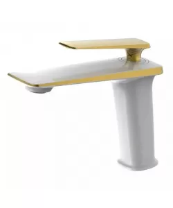 Baterie Lavoar Medie, Alama Sanitara, Alb si Auriu, Smack