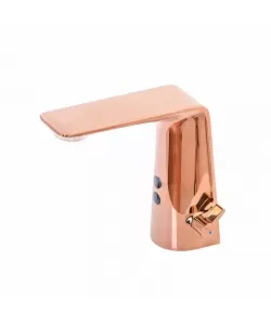 Baterie Lavoar cu Senzor, Alama Sanitara, Rose-Gold, RW-190RG