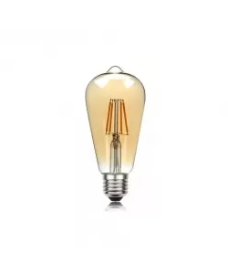 Bec cu Filament ST64, E27, 4W, Lumina Calda