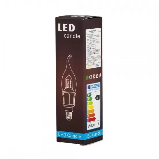 Bec LED E14 Lumanare, 6W, Lumina Rece, 6000K Bec LED E14 Lumanare, 6W, Lumina Rece, 6000K