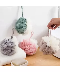 Burete de Baie, 12 cm, Rotund, Gri/Maro/Roz/Verde - Maro