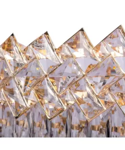 Candelabru Abir, 8*E27, Auriu, Metal si Cristal Candelabru Abir, 8*E27, Auriu, Metal si Cristal