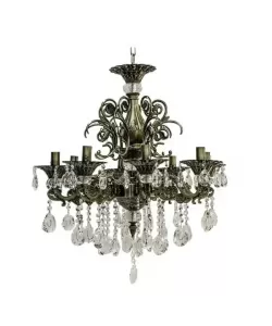 Candelabru Adotis, 8*E14, Bronz Antichizat, Metal si Cristal Candelabru Adotis, 8*E14, Bronz Antichizat, Metal si Cristal
