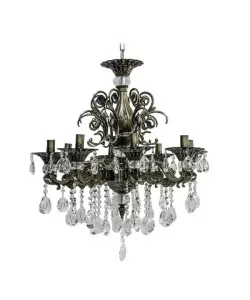 Candelabru Adotis, 8*E14, Bronz Antichizat, Metal si Cristal