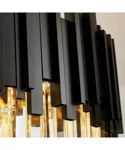 Candelabru Adriel 3x E14 Auriu Negru