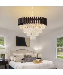 Candelabru Aldo 9x E14 Auriu Negru