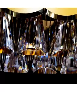 Candelabru Alexandru, 15*E14, Auriu, Metal si Cristal