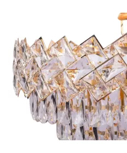 Candelabru Cristal Bono 18x E27 Diametru 80cm Auriu Candelabru Cristal Bono 18x E27 Diametru 80cm Auriu