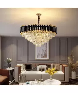 Candelabru Calais 15x E14 Auriu Negru