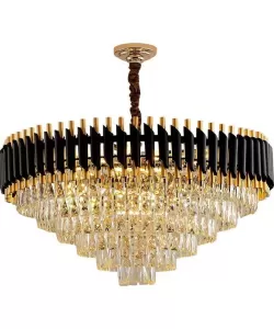 Candelabru Calais 15x E14 Auriu Negru