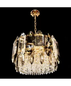 Candelabru Callahan, 6*E27, Auriu, Metal si Cristal