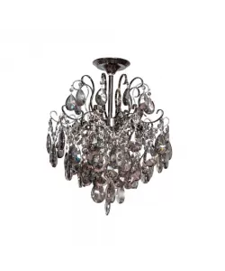 Candelabru Casi, 9*E14, Negru, Metal si Cristal