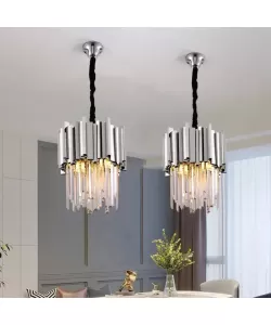 Candelabru Corbin 3x E27 Diametru 30cm Argintiu