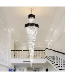 Candelabru Cristal Aden 19x E14 Auriu Negru