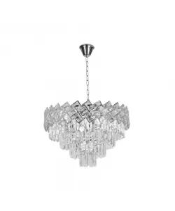 Candelabru Cristal Alec 7x E14 Argintiu