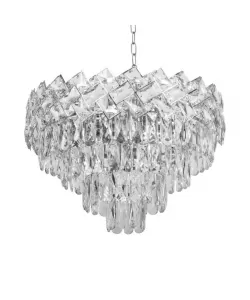 Candelabru Cristal Alec 7x E14 Argintiu