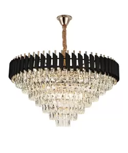 Candelabru Cristal Alexander 12x E27 Auriu Negru