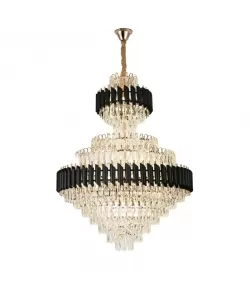 Candelabru Cristal Amari 15x E27 Auriu Negru