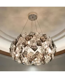 Candelabru Cristal Arian 4x E27 Auriu