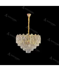 Candelabru Cristal Balian 8x E27 Auriu