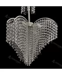 Candelabru Cristal Baylor 4x E27 Diametru 44cm Argintiu