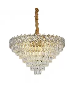 Candelabru Cristal Bono 18x E27 Diametru 80cm Auriu Candelabru Cristal Bono 18x E27 Diametru 80cm Auriu