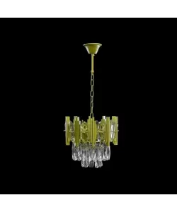 Candelabru Cristal Braden 3x E27 Diametru 30cm Auriu